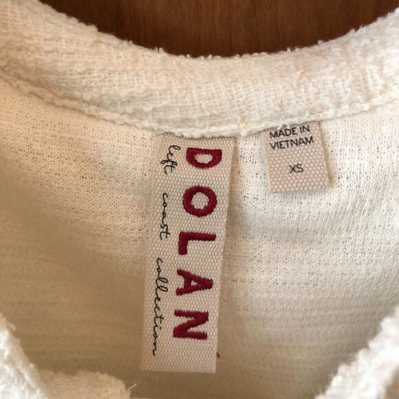 Anthropologie Dolan Cream Cotton Ruffle Top Size X Small NWT - Picture 6 of 12